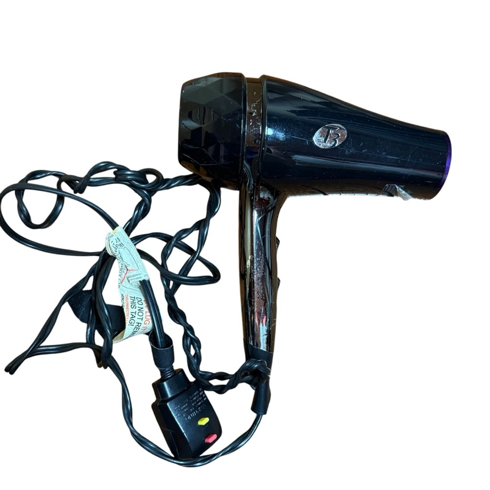 T3 Black Professional Hair Dryer Ionic Blow Dryer Dual Voltage